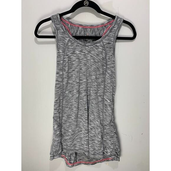 Tangerine Womens Athletic Tank Top Gray & Pink Size M With Back Zipper Pocket - Picture 1 of 4